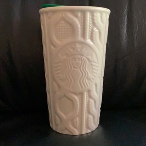 COPY - Starbucks 2016 Cable Knit Ceramic Tumbler with Lid